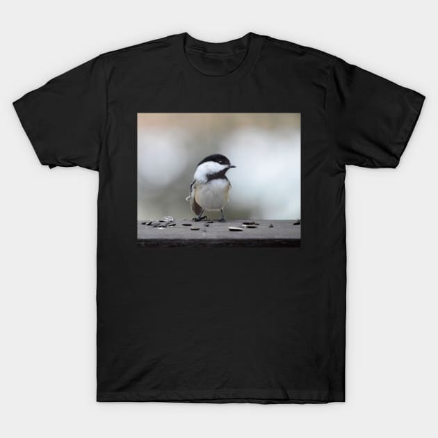 Chickadee T-Shirt by LaurieMinor